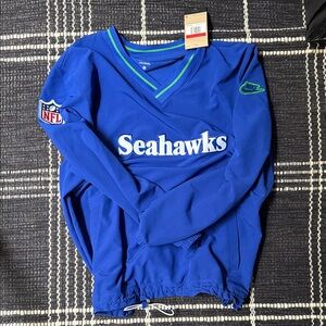 Nike Blue Seahawks Pullover with Green Trim